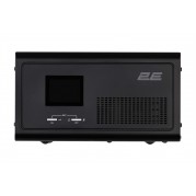 2E Інвертор HI600, 600W, 12V - 230V, LCD, AVR, 2xSchuko + DC output (2E-HI600)