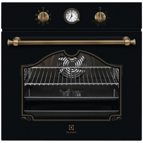 Electrolux Духова шафа електрична Rococo, 72л, A, конвекція, телескопічні напрямні, чорний (EOA5220AOR)