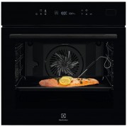 Electrolux Духова шафа електрична, 70л, А+, пара, дисплей, конвекція, ф-ція пароварки, чорний (EOB7S31Z)