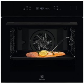 Electrolux Духова шафа електрична, 70л, А+, пара, дисплей, конвекція, ф-ція пароварки, чорний (EOB7S31Z)