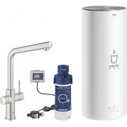 Подвійний кран для кухні Grohe Red Duo 30325DC1 + бойлер combi (7 літрів)