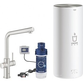 Подвійний кран для кухні Grohe Red Duo 30325DC1 + бойлер combi (7 літрів)