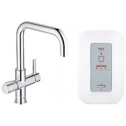 Подвійний кран для кухні Grohe Red Duo 30145000 + бойлер single (4 літра)