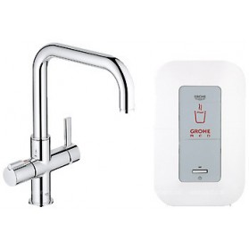 Подвійний кран для кухні Grohe Red Duo 30145000 + бойлер single (4 літра)