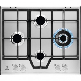 Electrolux Варильна поверхня газова, 60см, чавун, нерж (KGS64562SX)